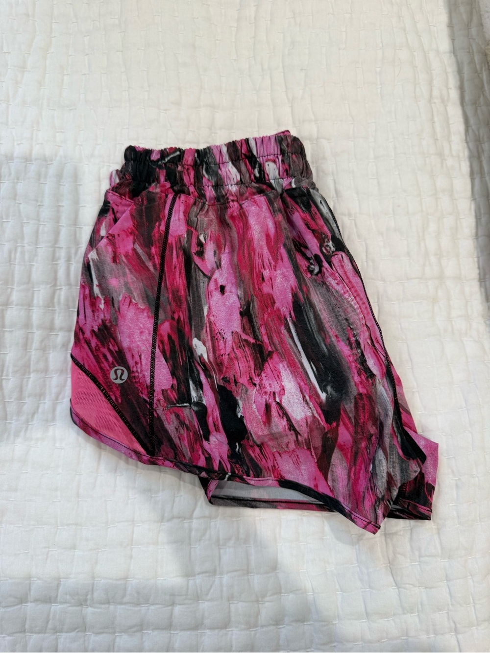 Lululemon Pink Abstract Print Athletic Shorts